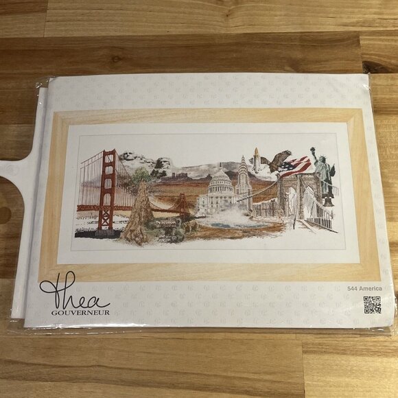 Thea Gouverneur America 544 Counted Cross Stitch Kit Landmark 29.1 x 13.4" NEW - Picture 1 of 7